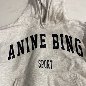 Anine Bing Harvey Logo hoodie Sweatshirt in gray small